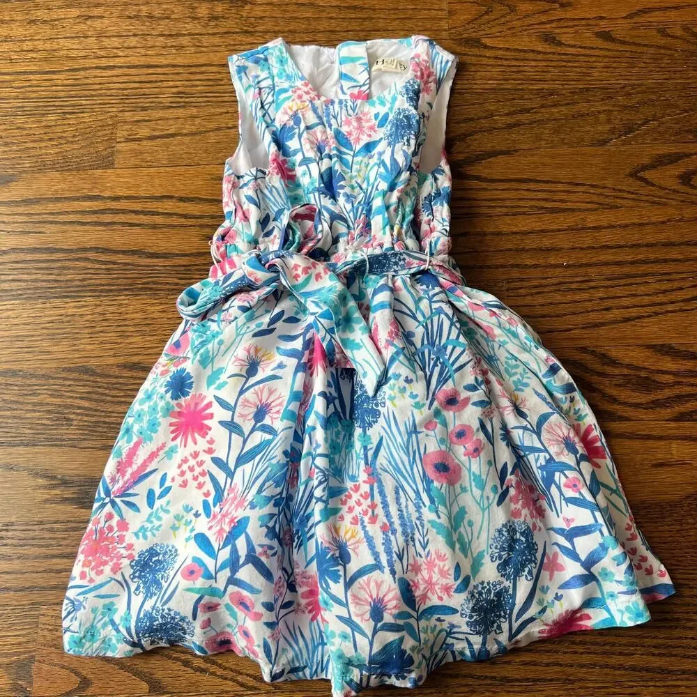 Hatley Girl's Floral Sleeveless Tulle Lined Spring Summer Dress - 3